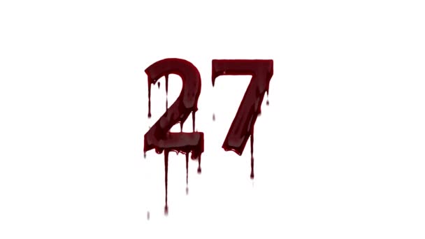 血液番号27 アルファチャンネル 血液中の番号27 — ストック動画