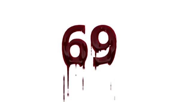 血液番号 アルファチャンネル 血液中の69 — ストック動画
