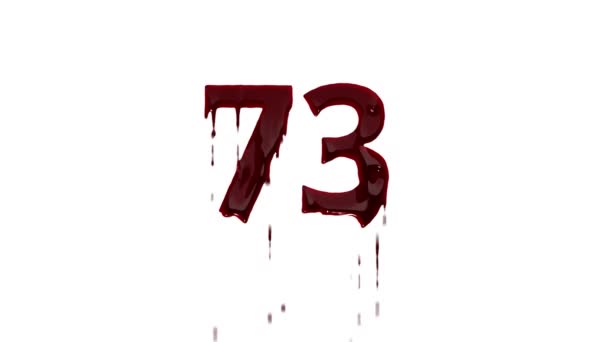 血液番号73 アルファチャンネル 血液中の73 — ストック動画