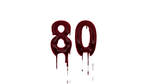 Кровавое Число Альфа Каналом Номер Крови — стоковое видео