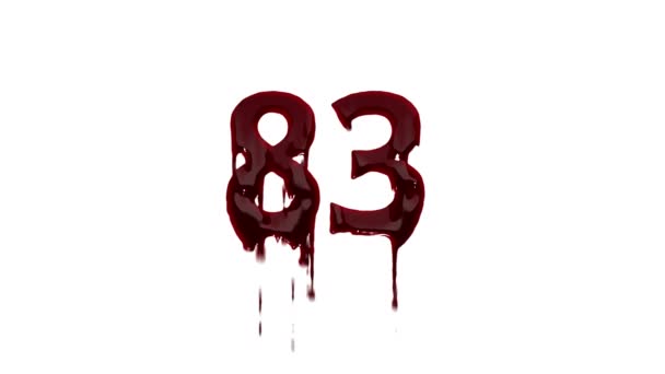 血液番号83 アルファチャンネル 血液番号83 — ストック動画