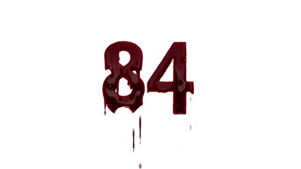 血液番号 アルファチャンネル 血液中の84 — ストック動画
