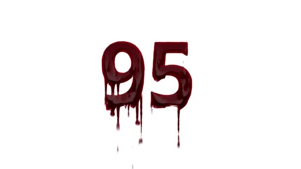 血液番号95 アルファチャンネル 血液中の番号95 — ストック動画