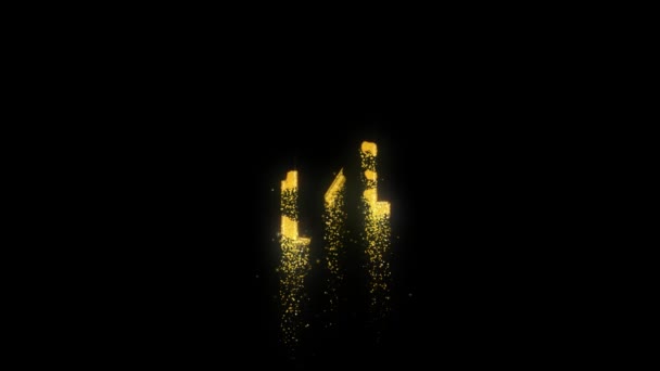 Numărul Aur Particule Aur Canal Alfa — Videoclip de stoc