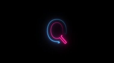 Neon harfli Q alfa kanalı, neon alfabesi