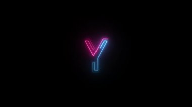 Neon harfli Y alfa kanalı, neon alfabesi