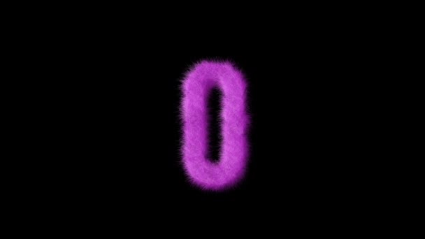アルファチャンネル 毛皮番号 バービーが付いているピンクの毛皮番号0 — ストック動画