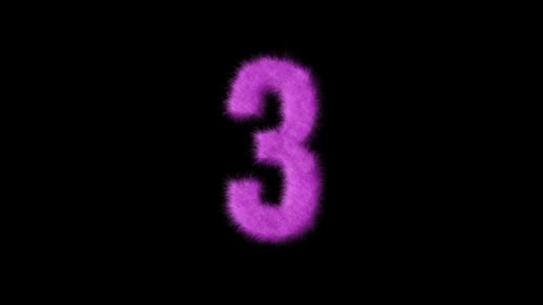 アルファチャンネル 毛皮番号 バービーが付いているピンクの毛皮番号3 — ストック動画