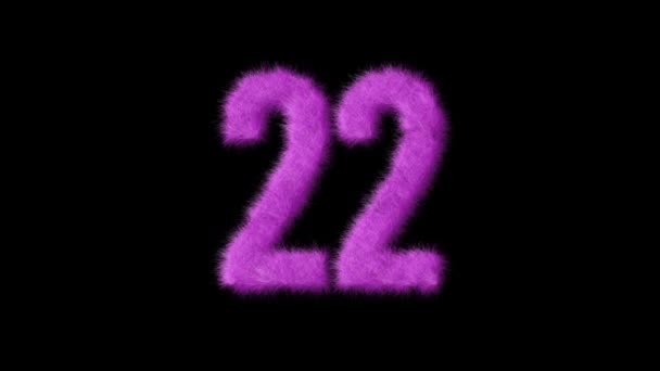 ピンクの毛皮番号 22アルファチャンネル 毛皮番号 バービー — ストック動画