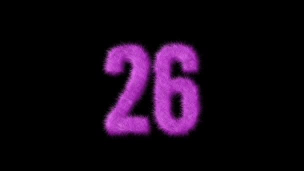 アルファチャンネル 毛皮番号 バービーが付いているピンクの毛皮番号26 — ストック動画