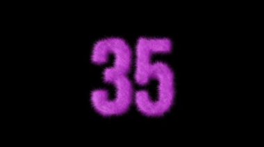 Pembe tüylü 35 numara, alfa kanalı, kürklü numara, barbekü.