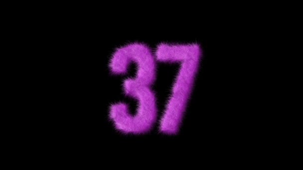 アルファチャンネル 毛皮番号 バービーとピンクの毛皮番号37 — ストック動画