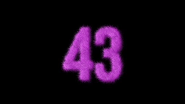 アルファチャンネル 毛皮番号 バービーが付いているピンクの毛皮番号43 — ストック動画