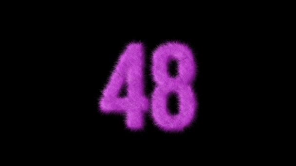 アルファチャンネル 毛皮番号 バービーが付いているピンクの毛皮番号48 — ストック動画