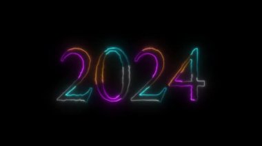 Yeni yılınız kutlu olsun. Yeni yıl 2024, alfa kanalı.