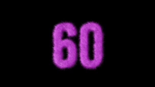 アルファチャンネル 毛皮番号 バービーが付いているピンクの毛皮番号60 — ストック動画