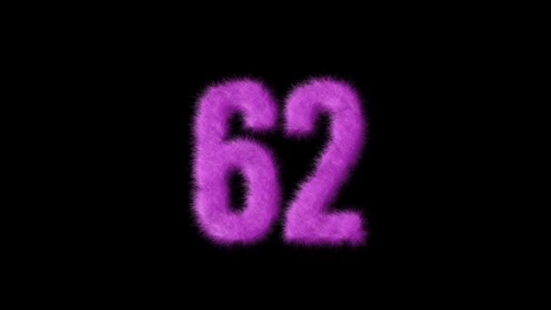 アルファチャンネル 毛皮番号 バービーが付いているピンクの毛皮番号62 — ストック動画