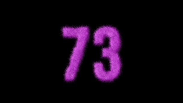アルファチャンネル 毛皮番号 バービーが付いているピンクの毛皮番号73 — ストック動画