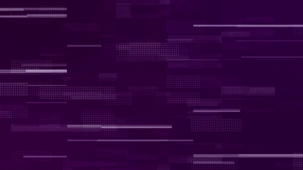 Цифровий Фон Фіолетового Кольору Технологічний Фон Частинки — стокове відео
