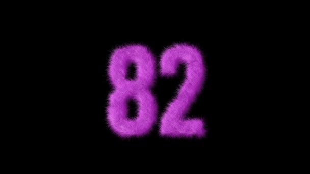 アルファチャンネル 毛皮番号 バービーが付いているピンクの毛皮番号82 — ストック動画