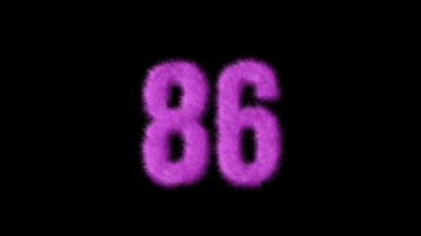 Pembe kürklü 86 numara, alfa kanalı, kürklü numara, Barbie.