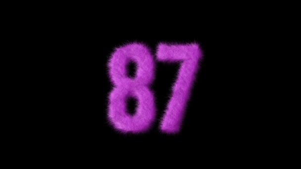 アルファチャンネル 毛皮番号 バービーとピンクの毛皮番号87 — ストック動画