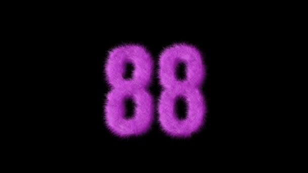 アルファチャンネル 毛皮番号 バービーが付いているピンクの毛皮番号88 — ストック動画