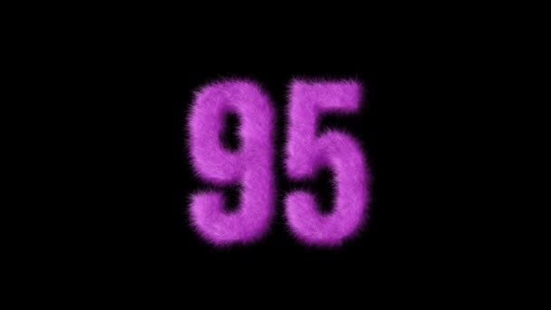 アルファチャンネル 毛皮番号 バービーが付いているピンクの毛皮番号95 — ストック動画