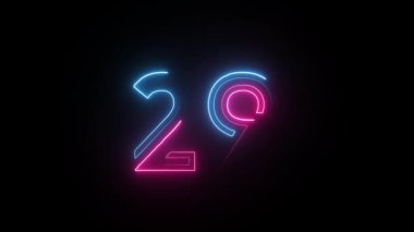 Neon numarası 29, alfa kanalı, neon numaraları, 29 numara.