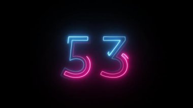 Neon basamaklı 53, alfa kanalı, neon parmaklı, 53 numara.