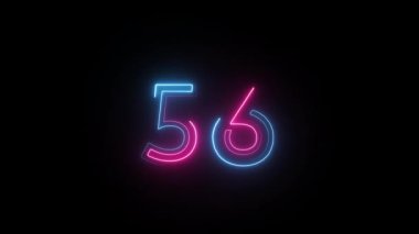 Neon basamaklı 56, alfa kanalı, neon parmaklı, 56 numara.