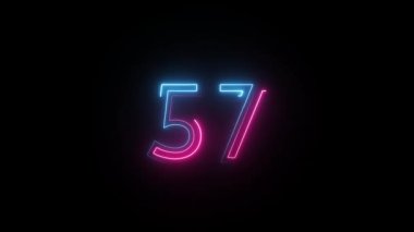 Neon basamaklı 57, alfa kanalı, neon parmaklı, 57 numara.