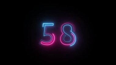 Neon basamaklı 58, alfa kanalı, neon parmaklı, 58 numara.