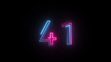 Neon numarası 41, alfa kanalı, neon numaraları, kırk bir numara.
