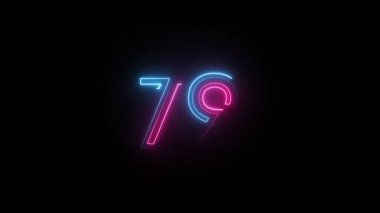 Neon numarası 79, alfa kanalı, neon sayılar, 79 numara.