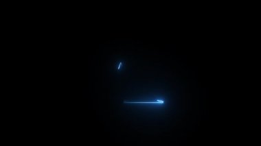 Neon harfli A, alfa kanalı, neon alfabesi ve harfleri var.