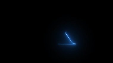 Neon harfli K, alfa kanalı, neon alfabesi ve harfleri var.