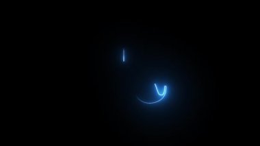 Neon harfli alfa kanalı, neon alfabesi ve harfleri olan R harfi.