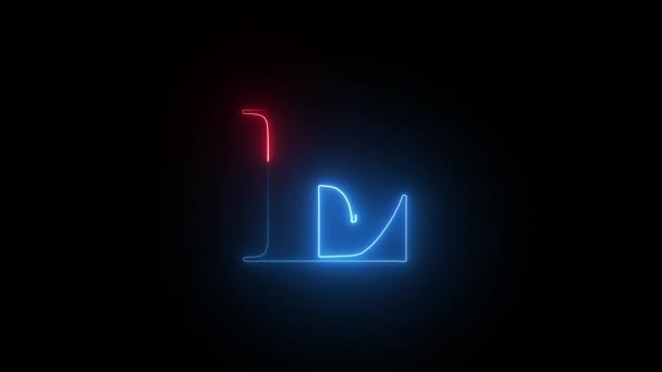 带有Alpha通道 Neon字母表和字母的Neon字母E — 图库视频影像