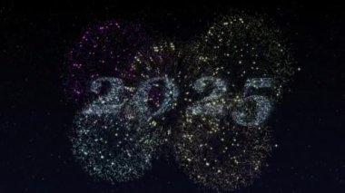 Yeni yıl için tebrikler 2025, havai fişekler, yeni yıl, 2025