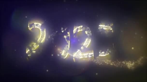 Felicitaciones Por Nuevo Año 2025 Estrellas Confeti Año Nuevo 2025 — Vídeos de Stock