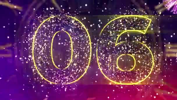 Odpočítávání Nového Roku Šťastný Nový Rok 2025 Zlaté Částice Šťastný — Stock video
