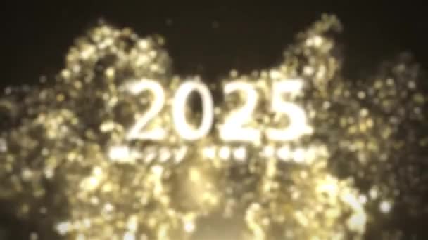 Šťastný Nový Rok 2025 Zejména Zlatý Šťastný Nový Rok Pozdravy — Stock video