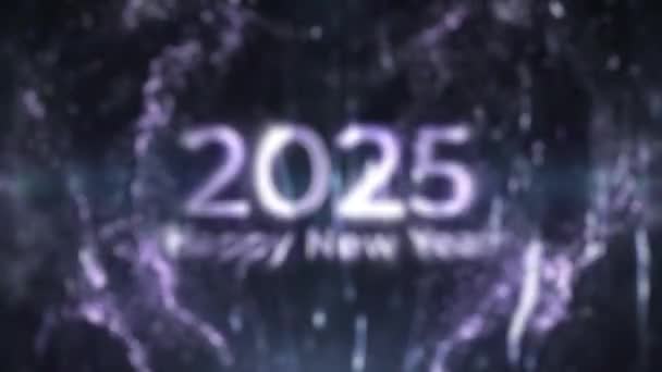 Ευτυχισμένο Νέο Έτος 2025 Ιδιαίτερα Ασήμι Διακοπές — Αρχείο Βίντεο
