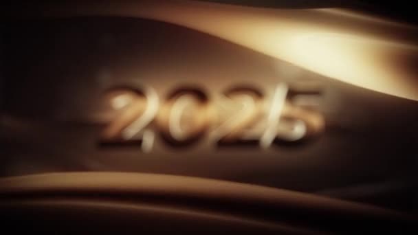 Συγχαρητήρια Για Νέο Έτος 2025 Κομψό Φόντο Νέο Έτος 2025 — Αρχείο Βίντεο