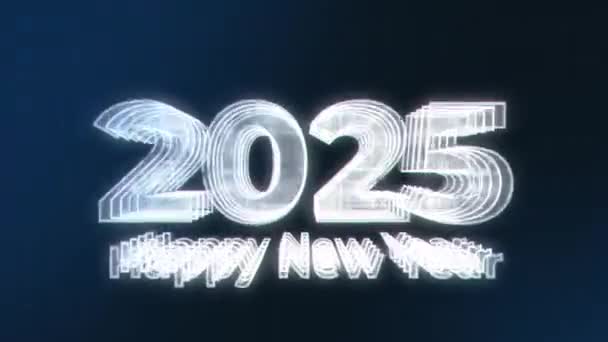 Εορταστική Ευτυχισμένο Νέο Έτος 2025 Σύγχρονο Στυλ Χριστούγεννα Νέο Έτος — Αρχείο Βίντεο