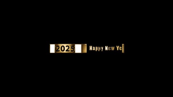 Szczęśliwego Nowego Roku 2025 Baner 2025 Nowy Rok Grafika Kanał — Wideo stockowe