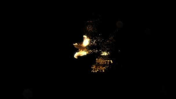 Νέο Έτος 2025 Χρυσά Σωματίδια Καλή Χρονιά Και Χριστούγεννα Χρυσό — Αρχείο Βίντεο