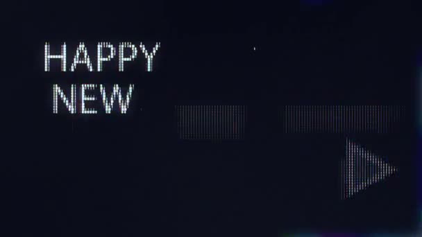 Neujahr Neujahrsfeier 2025 Banner Vcs Stil Monitorbildschirm — Stockvideo
