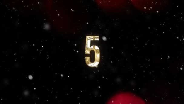 Neujahrs Countdown Frohes Neues Jahr Neues Jahr 2025 Silvesterfeuerwerk Luxusstil — Stockvideo